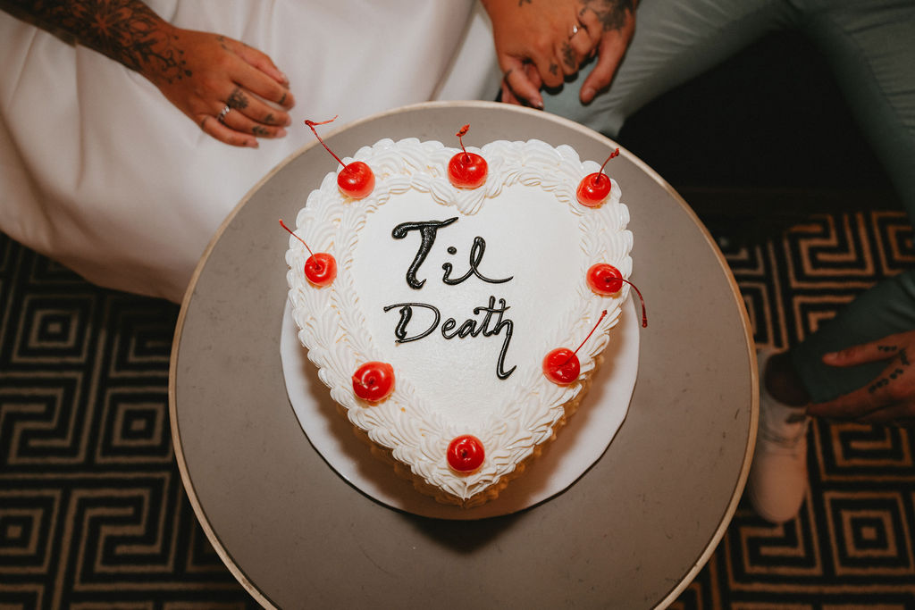 Film inspired wedding photo capturing the couple during their Las Vegas adventure.
