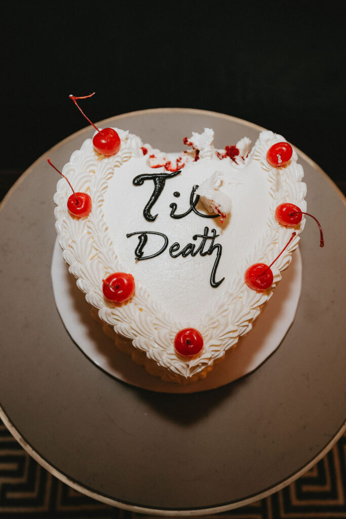Film inspired wedding photo capturing the couple during their Las Vegas adventure.
