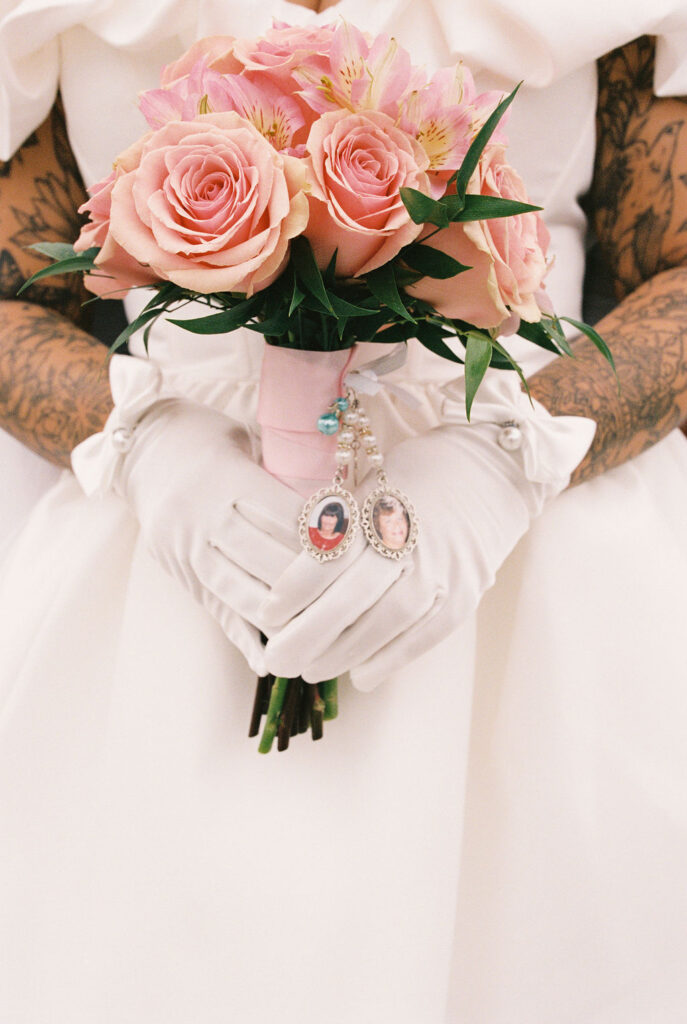 Couple exploring downtown Las Vegas during their wedding day with a fun and candid vibe.
