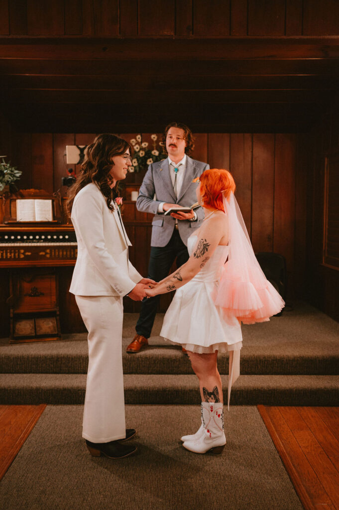 romantic wedding photos during a las vegas ceremony
