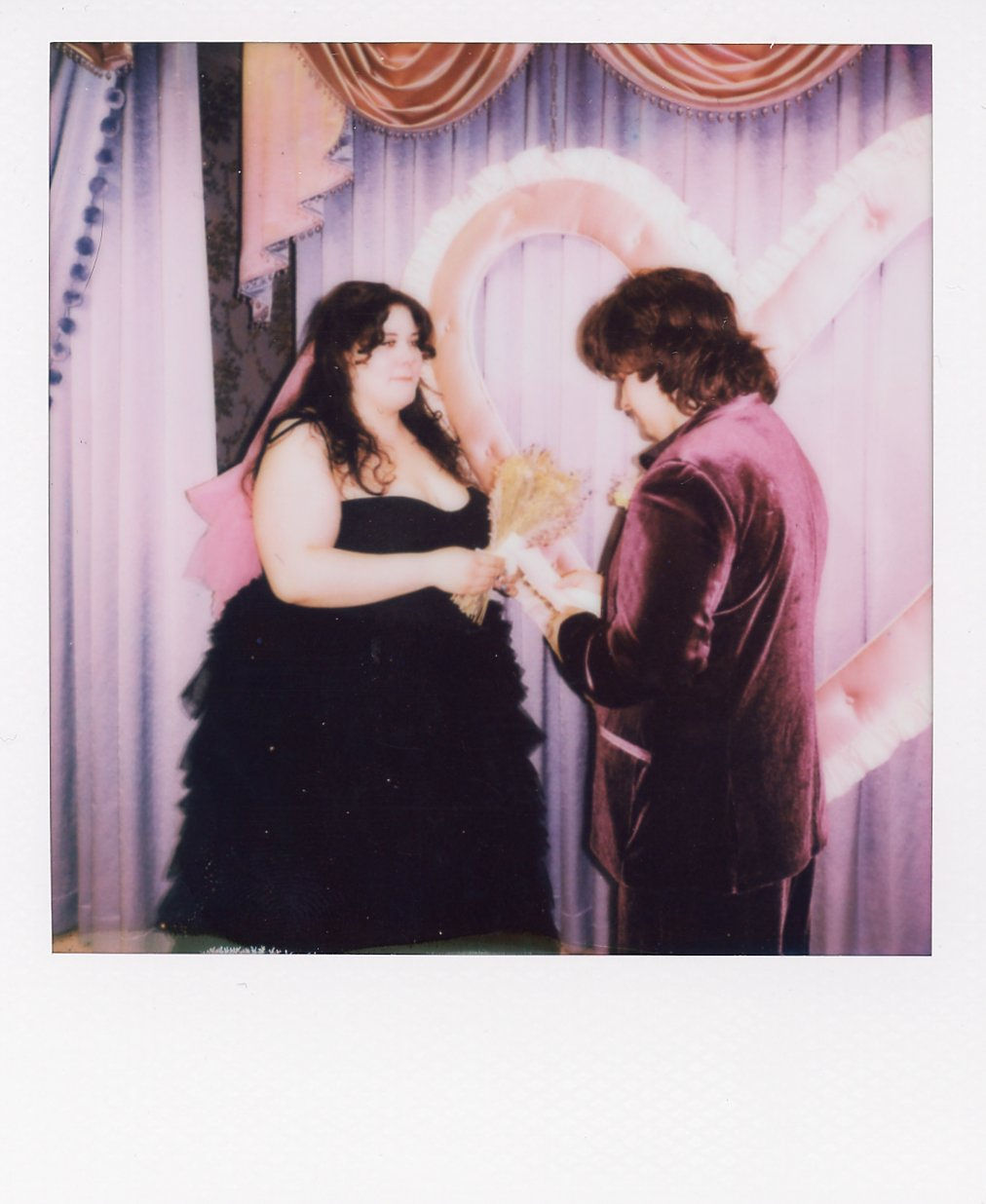 Polaroid photo from 420 friendly Las Vegas elopement