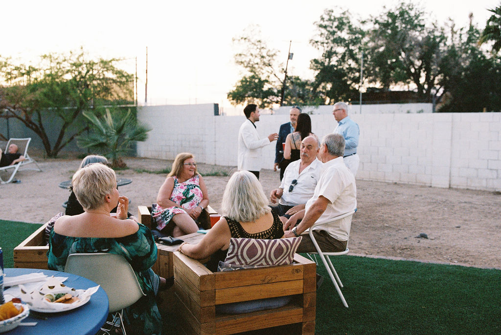Guests enjoying the Lacy Lane Las Vegas wedding reception