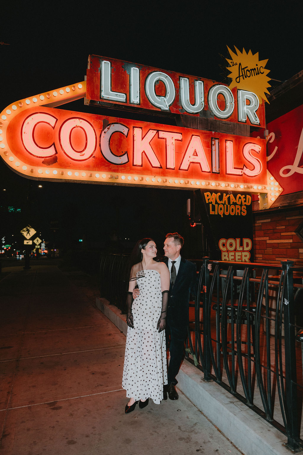 Couple at their Las Vegas wedding photos before the ceremony