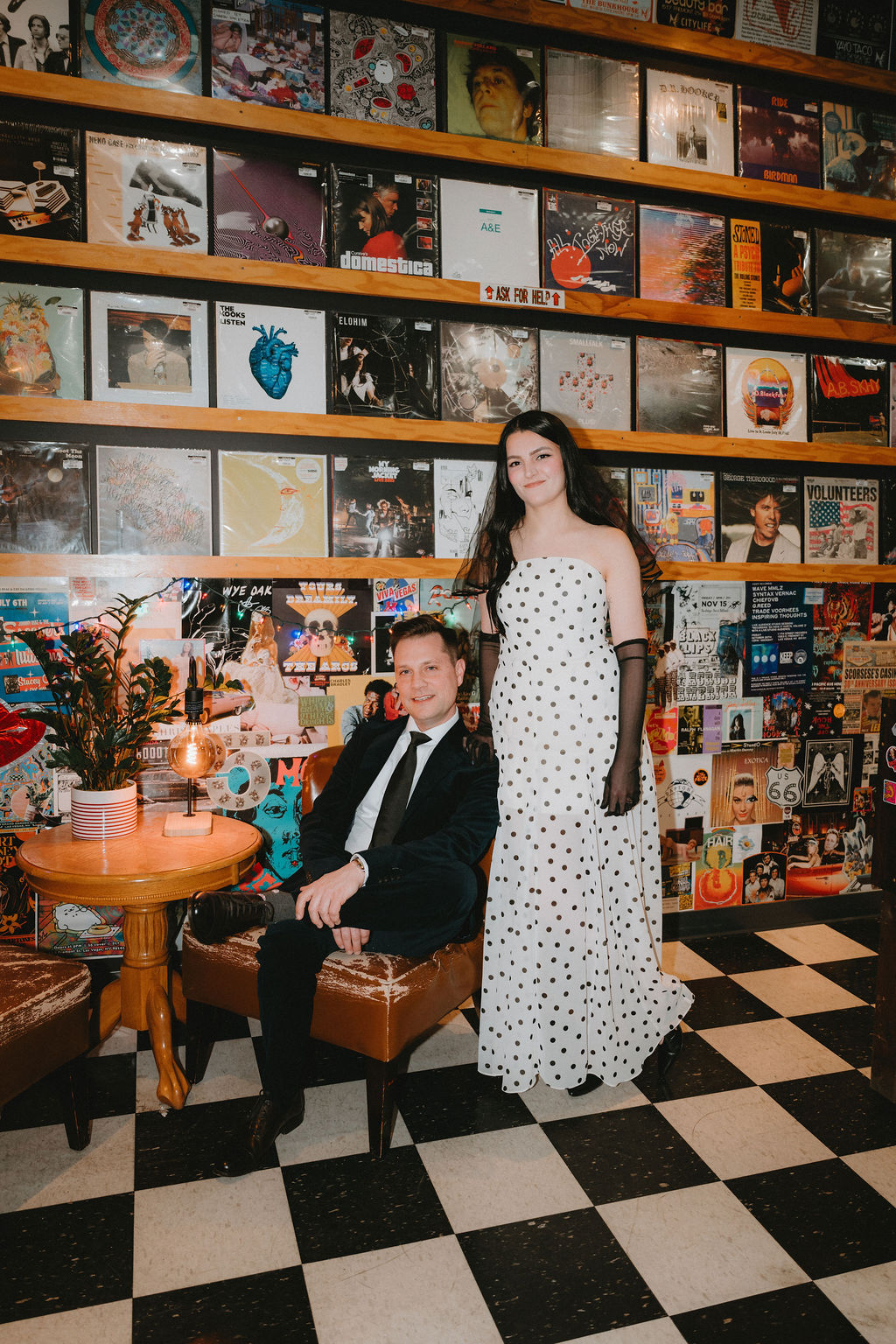 Bride and groom pose for Las Vegas wedding photos before the ceremony day