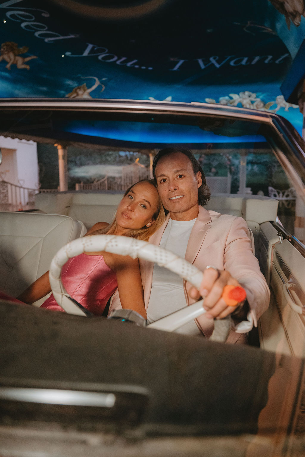 Couple at their Las Vegas vow renewal