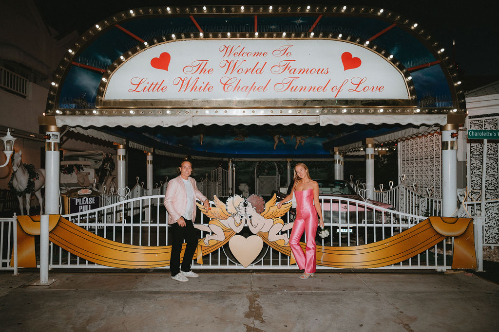 Couple after their Las Vegas vow renewal ceremony