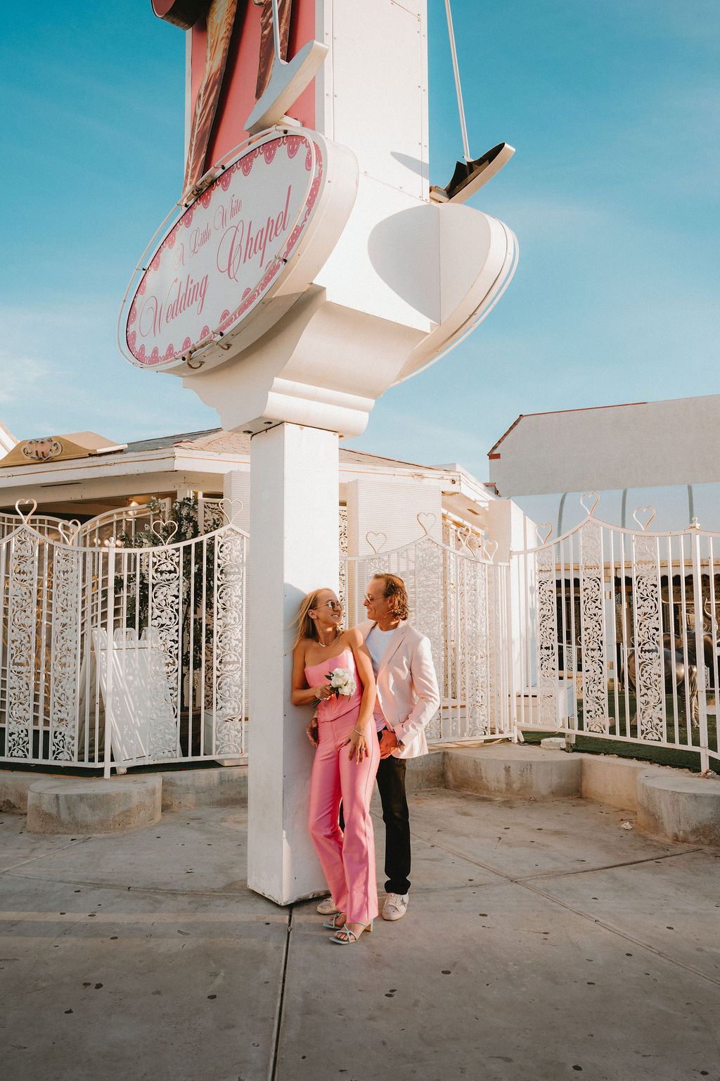Couple at their Las Vegas vow renewal