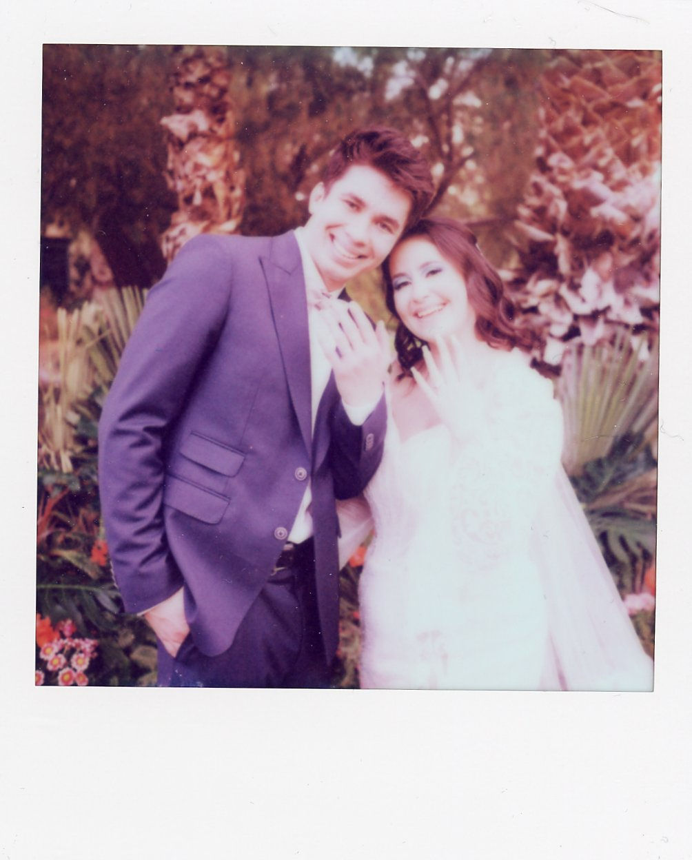 Bride and groom at their Oasis at Death Valley wedding